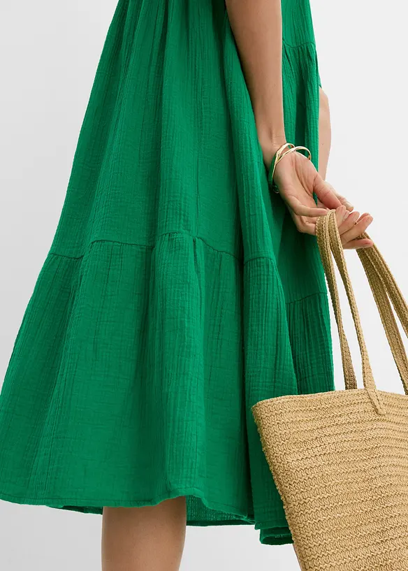 Abito midi in puro cotone, bonprix