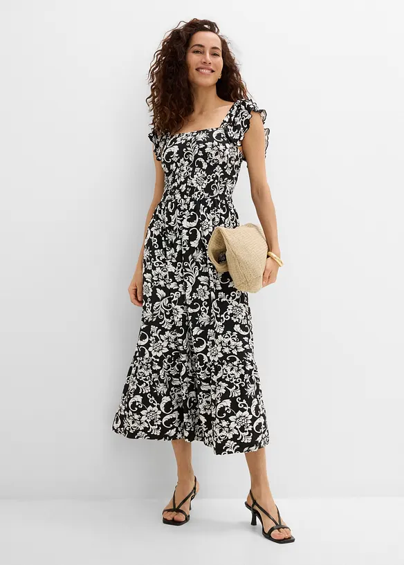 Abito midi in misto viscosa, bonprix
