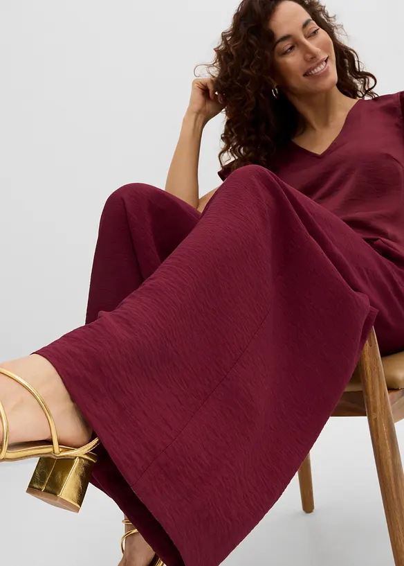 Pantaloni con elastico in vita in misto viscosa, bonprix