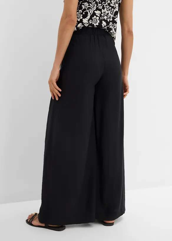 Pantaloni con elastico in vita in misto viscosa, bonprix
