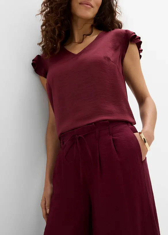Pantaloni con elastico in vita in misto viscosa, bonprix