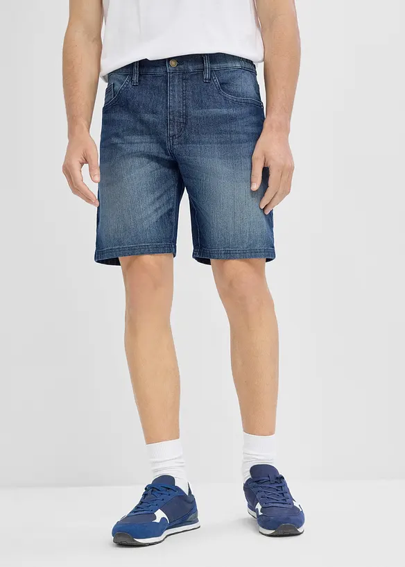 Shorts di jeans leggeri con elastico in vita, relaxed fit, bonprix