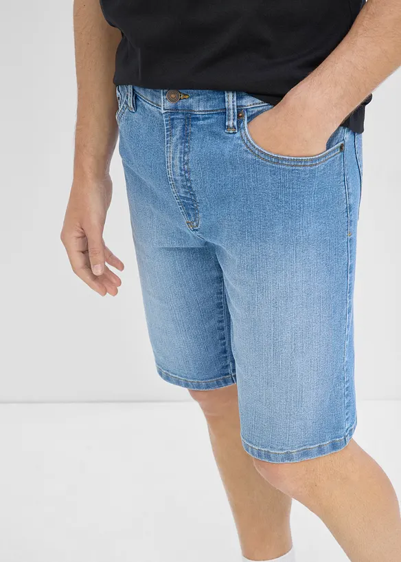 Bermuda in jeans leggeri con elastico in vita, regular fit (pacco da 2), bonprix