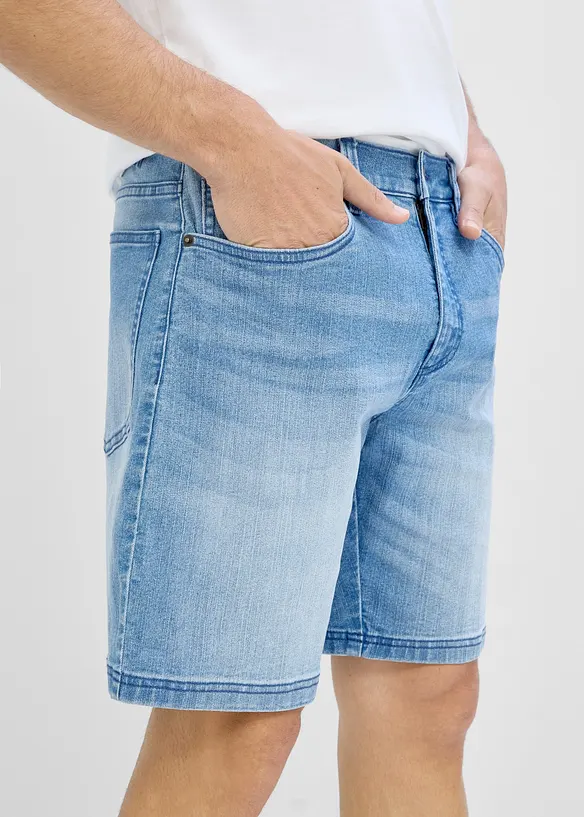 Shorts di jeans leggeri con elastico in vita, relaxed fit, bonprix