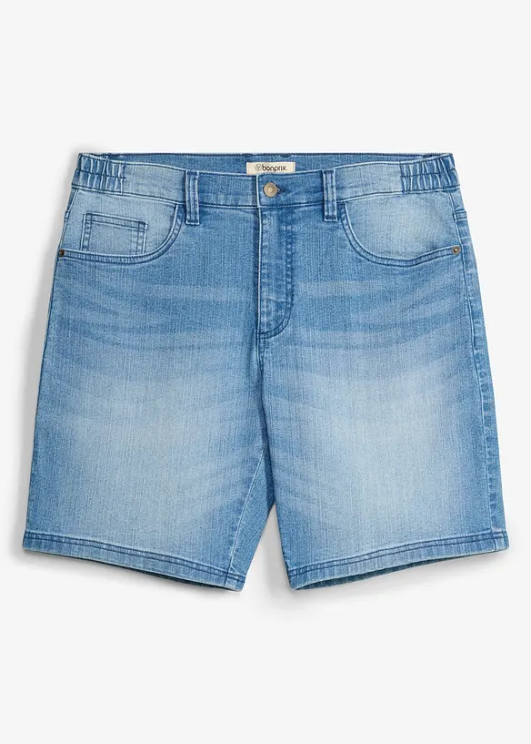 Shorts di jeans leggeri con elastico in vita, relaxed fit, bonprix