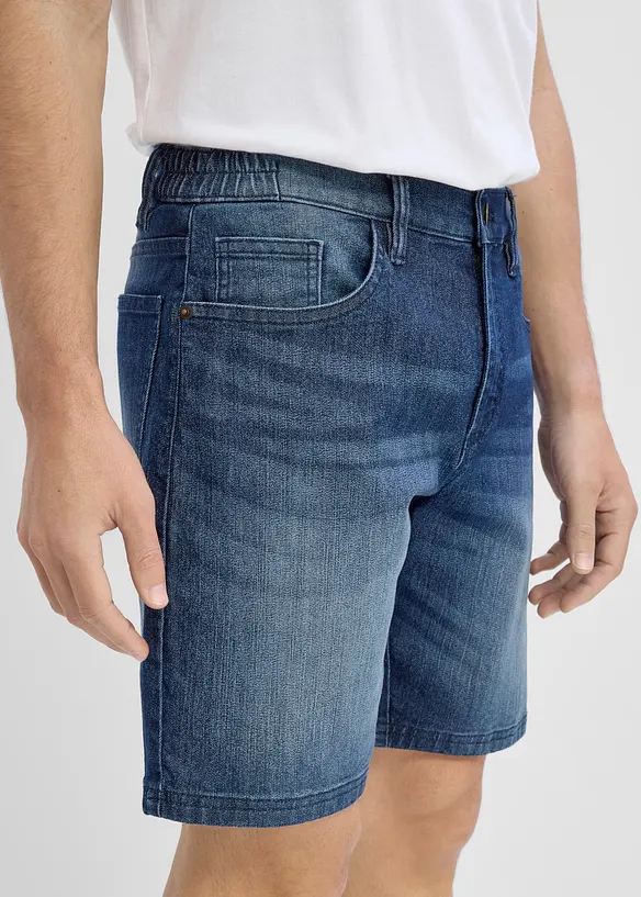 Shorts di jeans leggeri con elastico in vita, relaxed fit, bonprix