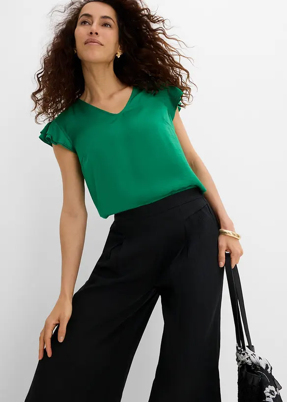 Pantaloni culotte con viscosa fluida, bonprix