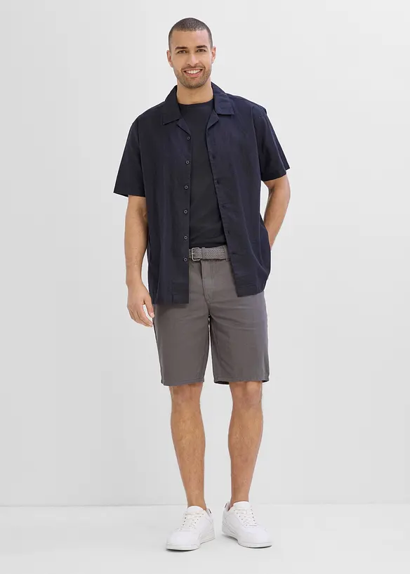 Bermuda elasticizzati con elastico in vita e cintura, regular fit, bonprix