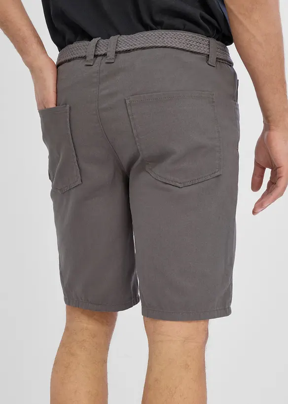 Bermuda elasticizzati con elastico in vita e cintura, regular fit, bonprix