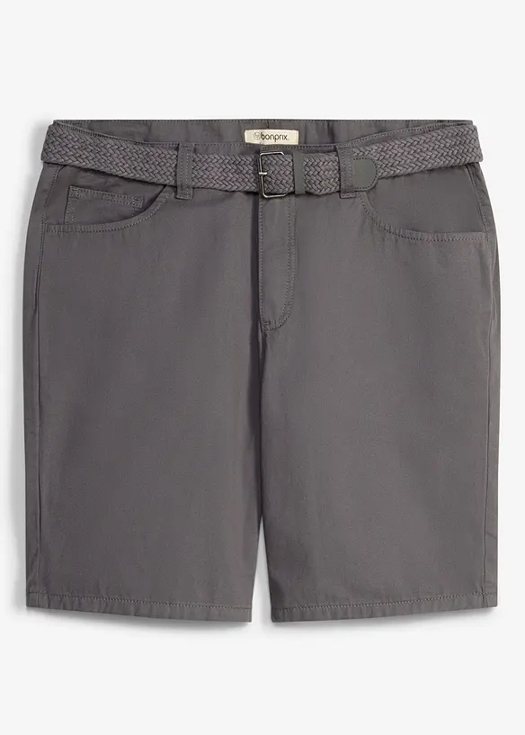 Bermuda elasticizzati con elastico in vita e cintura, regular fit, bonprix