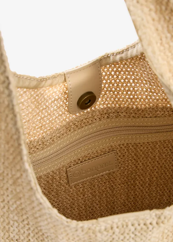 Borsa shopper effetto paglia, bonprix