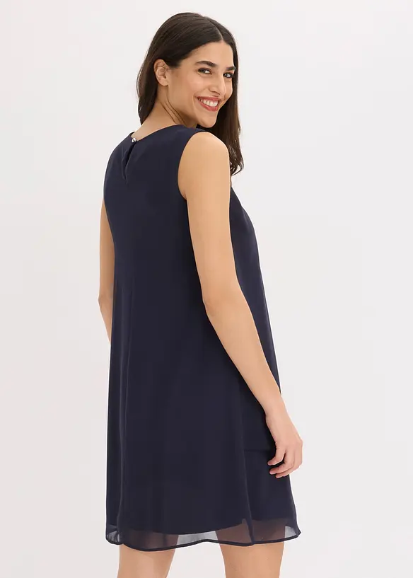 Abito in chiffon con applicazione di strass, bonprix