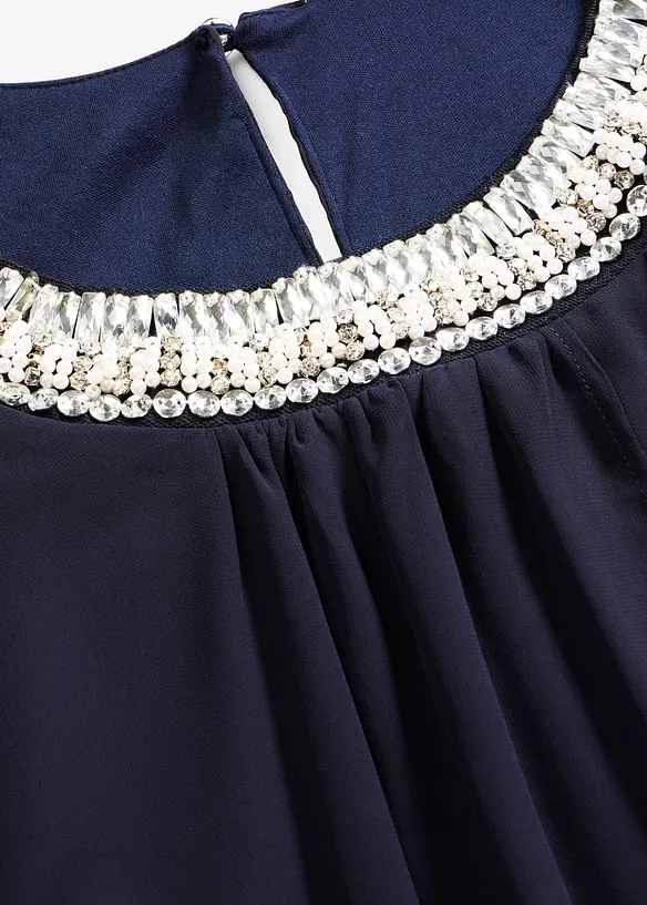 Abito in chiffon con applicazione di strass, bonprix