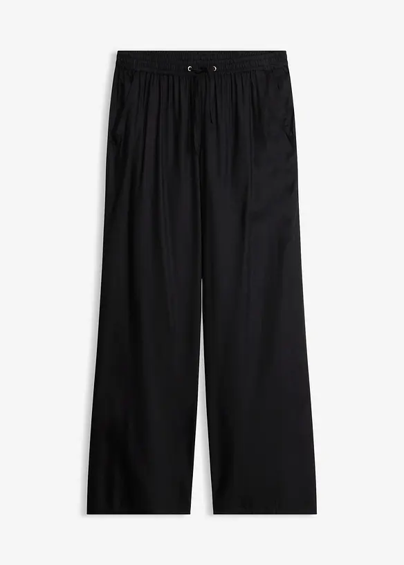 Pantaloni a palazzo in viscosa fluida, bonprix