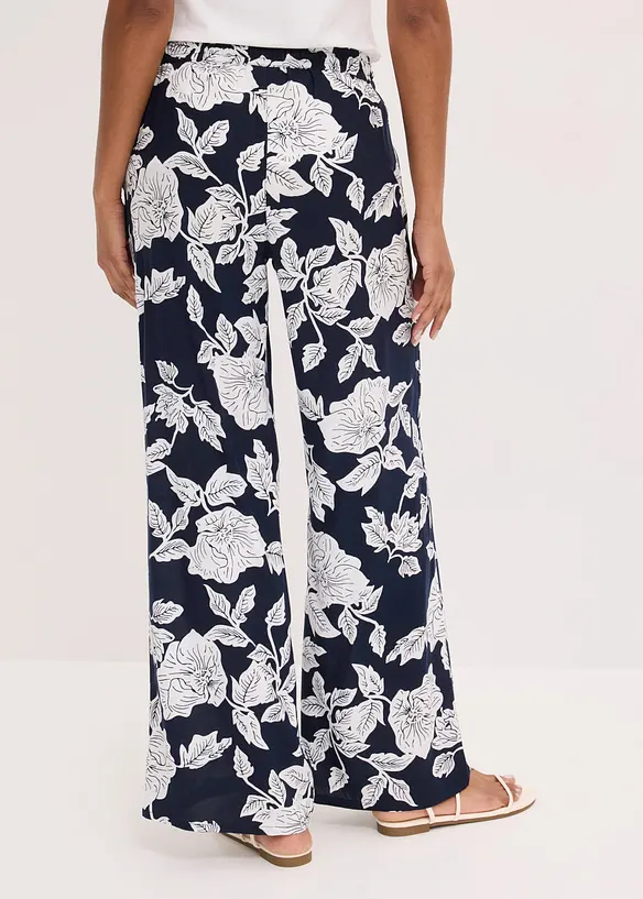 Pantaloni a palazzo in viscosa fluida, bonprix