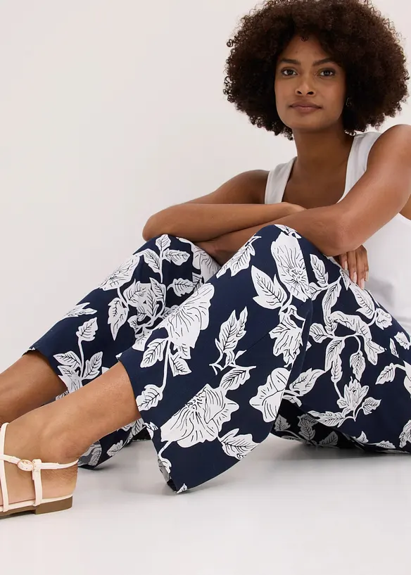 Pantaloni a palazzo in viscosa fluida, bonprix
