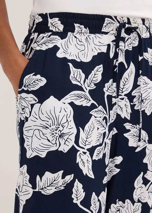 Pantaloni a palazzo in viscosa fluida, bonprix