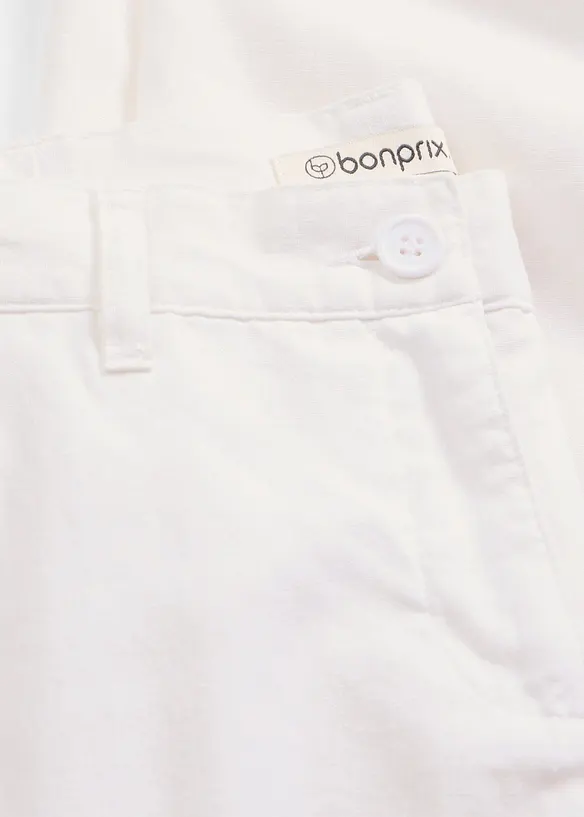 Pantaloni in tessuto misto lino e cotone, bonprix