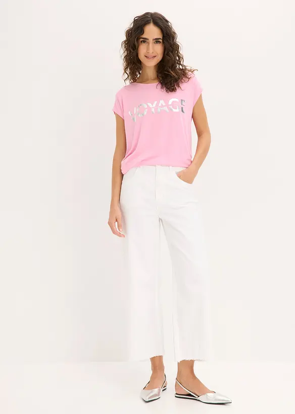 Maglia lunga in misto viscosa, bonprix