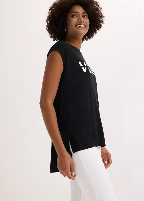 Maglia lunga in misto viscosa, bonprix
