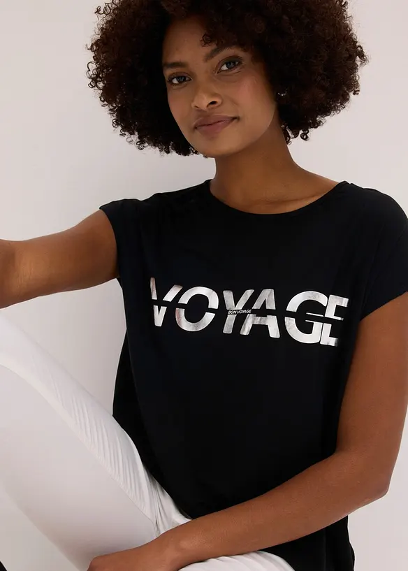 Maglia lunga in misto viscosa, bonprix