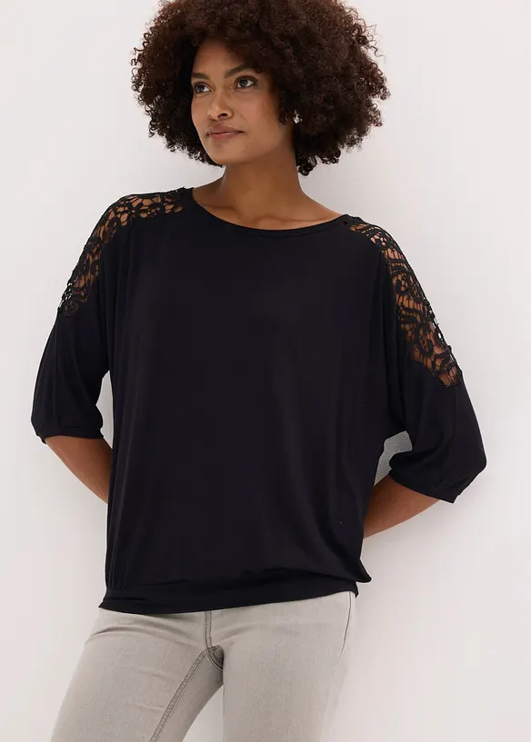 Maglia oversize in misto viscosa, bonprix