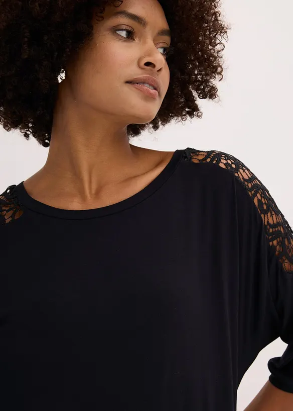 Maglia oversize in misto viscosa, bonprix