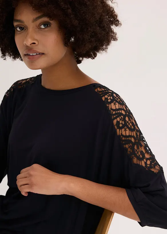 Maglia oversize in misto viscosa, bonprix