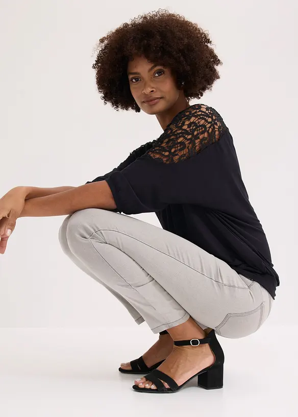 Maglia oversize in misto viscosa, bonprix