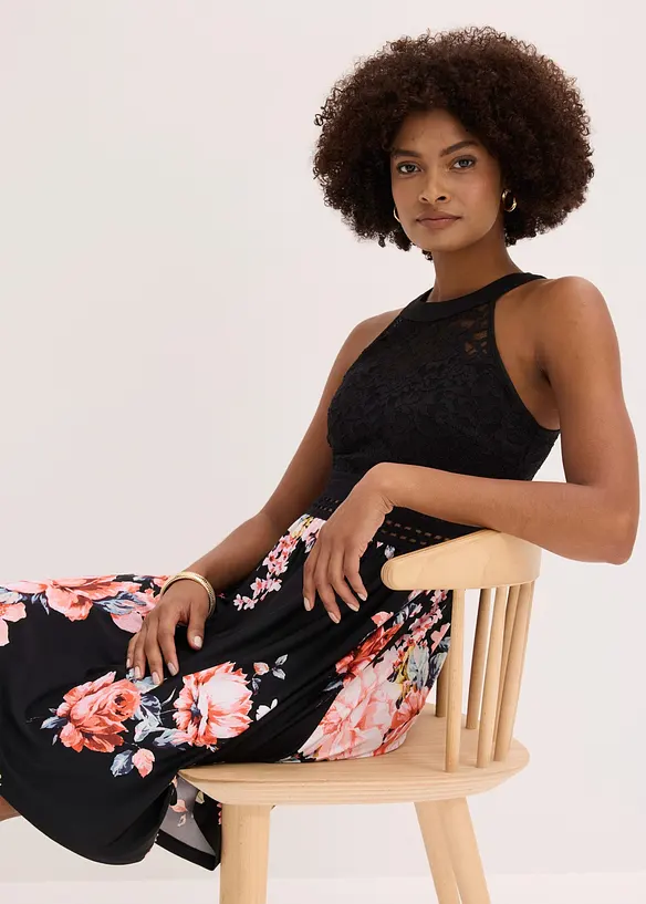 Abito midi in mesh, bonprix
