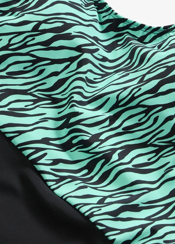 Costume intero con stampa zebrata, bonprix