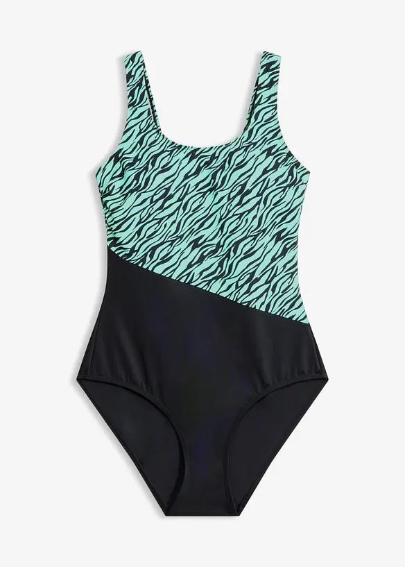 Costume intero con stampa zebrata, bonprix
