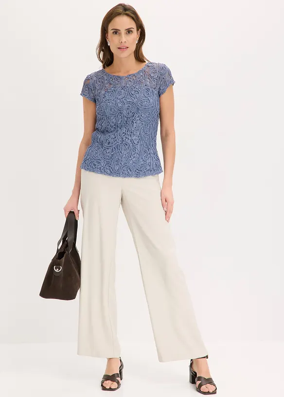 Blusa con pizzo, bonprix