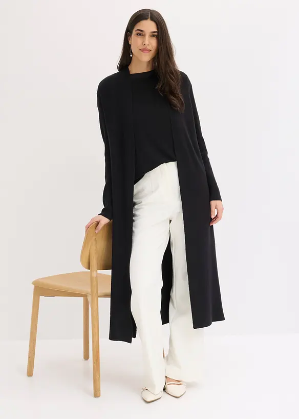 Cardigan lungo con viscosa, bonprix