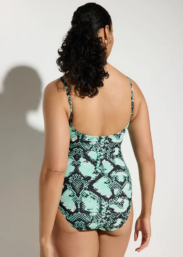 Costume intero leggermente modellante con spalline regolabili, bonprix