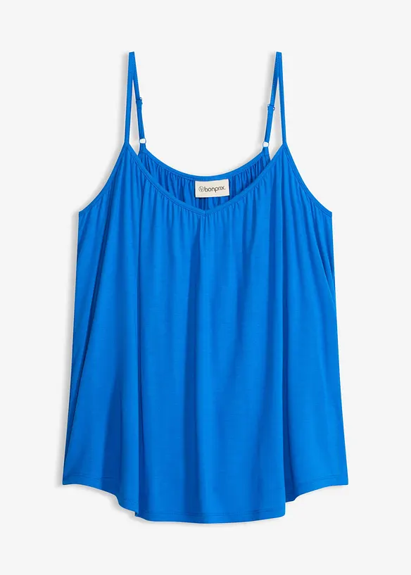 Top con spalline sottili in viscosa fluente, bonprix