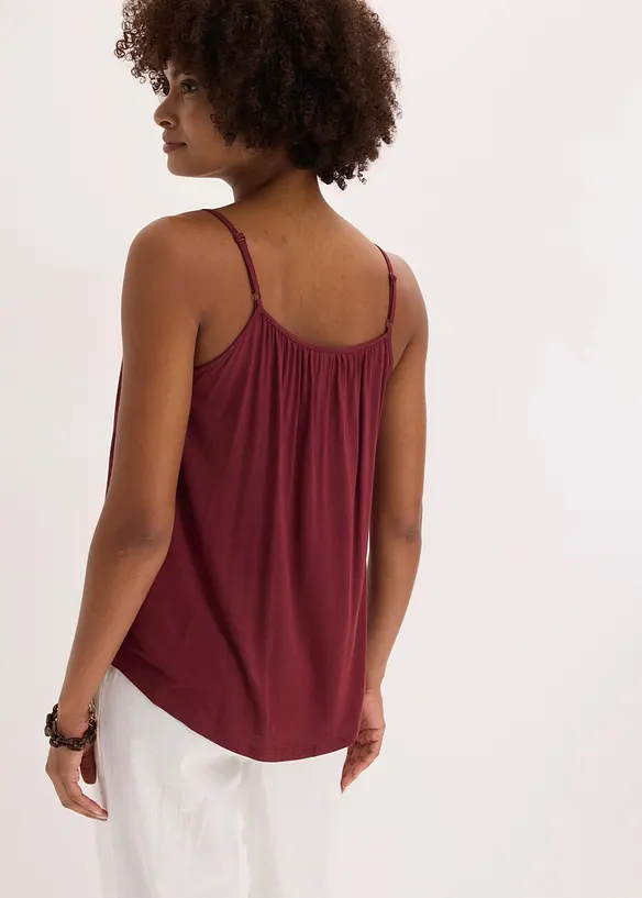 Top con spalline sottili in viscosa fluente, bonprix