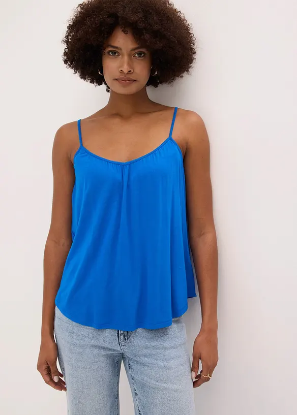Top con spalline sottili in viscosa fluente, bonprix