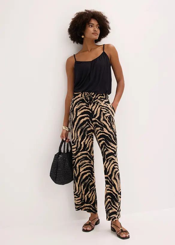 Pantaloni in jersey di misto viscosa fluido, bonprix