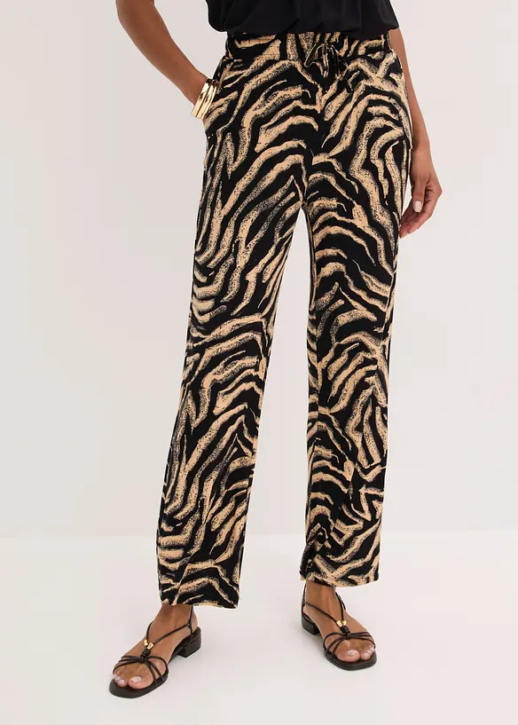 Pantaloni in jersey di misto viscosa fluido, bonprix