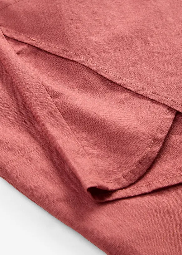 Pantaloni cropped in misto lino leggero, bonprix