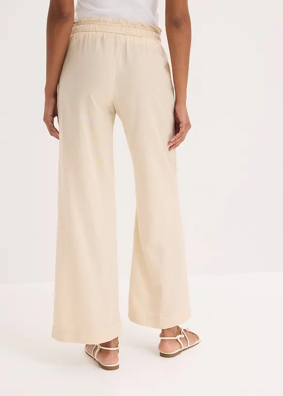 Pantaloni a palazzo in fresco misto lino, bonprix