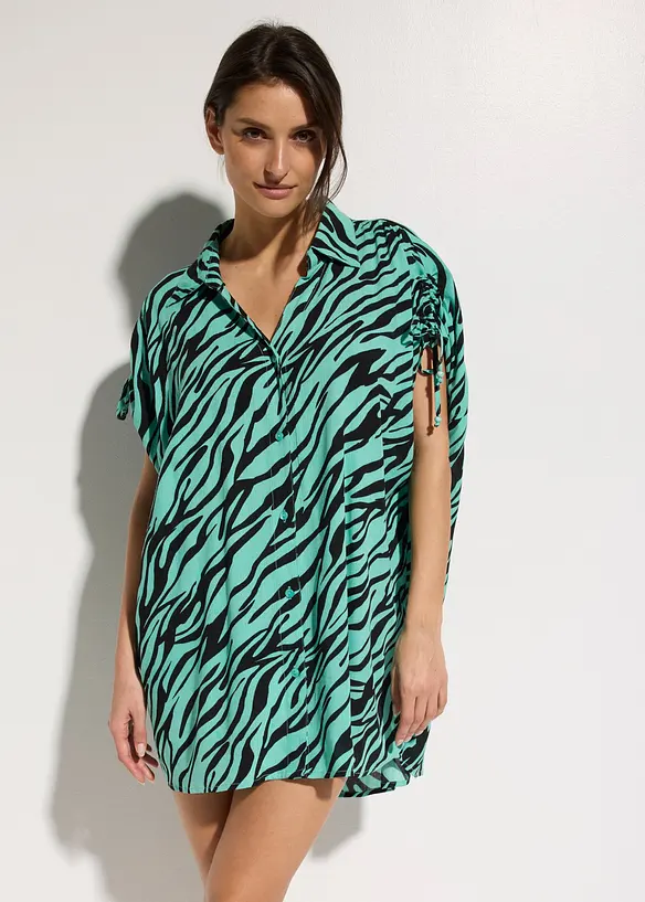 Camicia da spiaggia in crinkle operato, bonprix