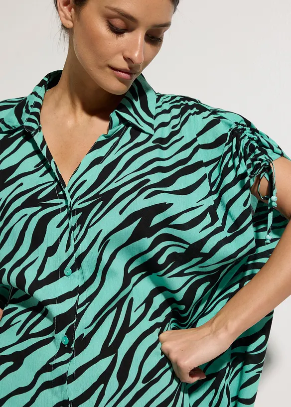 Camicia da spiaggia in crinkle operato, bonprix