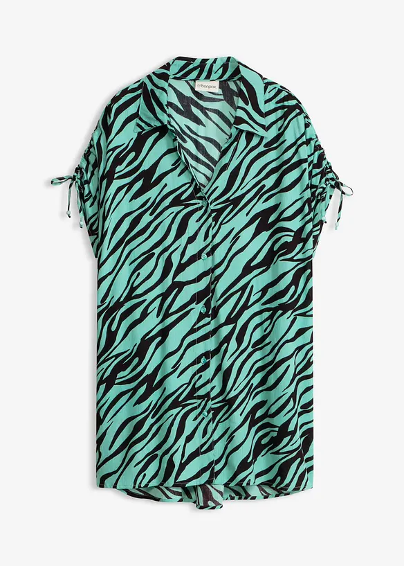 Camicia da spiaggia in crinkle operato, bonprix
