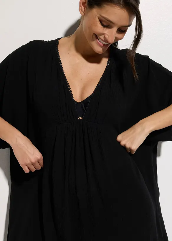 Tunica copricostume in crinkle strutturato, bonprix