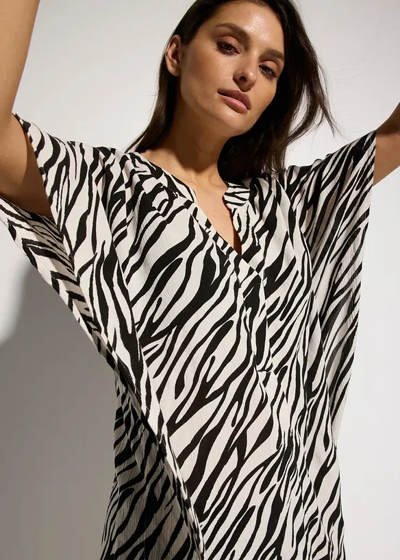 Tunica copricostume in crinkle strutturato, bonprix