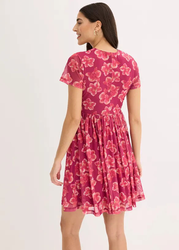 Abito in jersey e mesh, bonprix