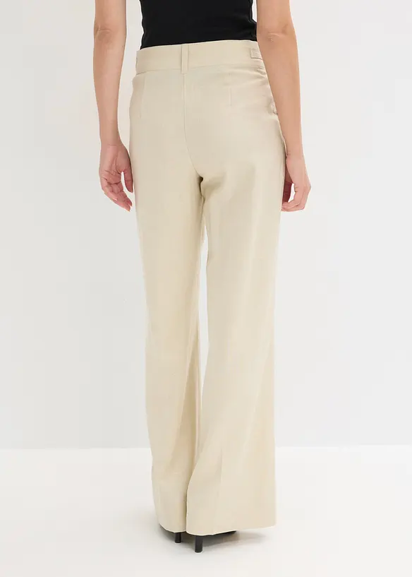 Pantaloni a palazzo in misto lino leggero, bonprix