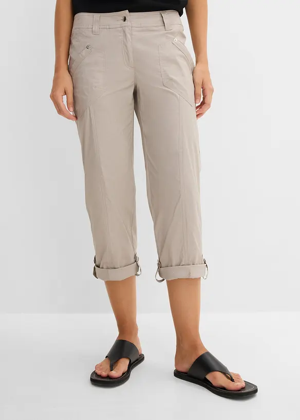 Pinocchietti cargo elasticizzati, bonprix